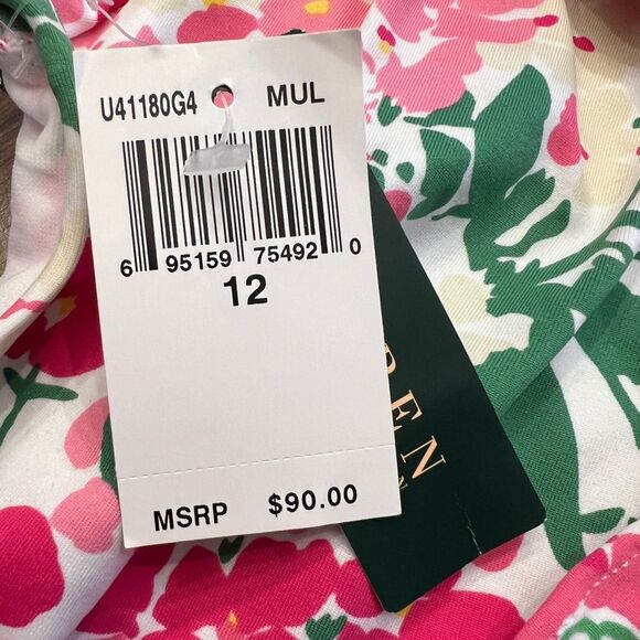 NWT Lauren Ralph Lauren Floral One-Piece Swimsuit Size 12 (W51) - Picture 9 of 13